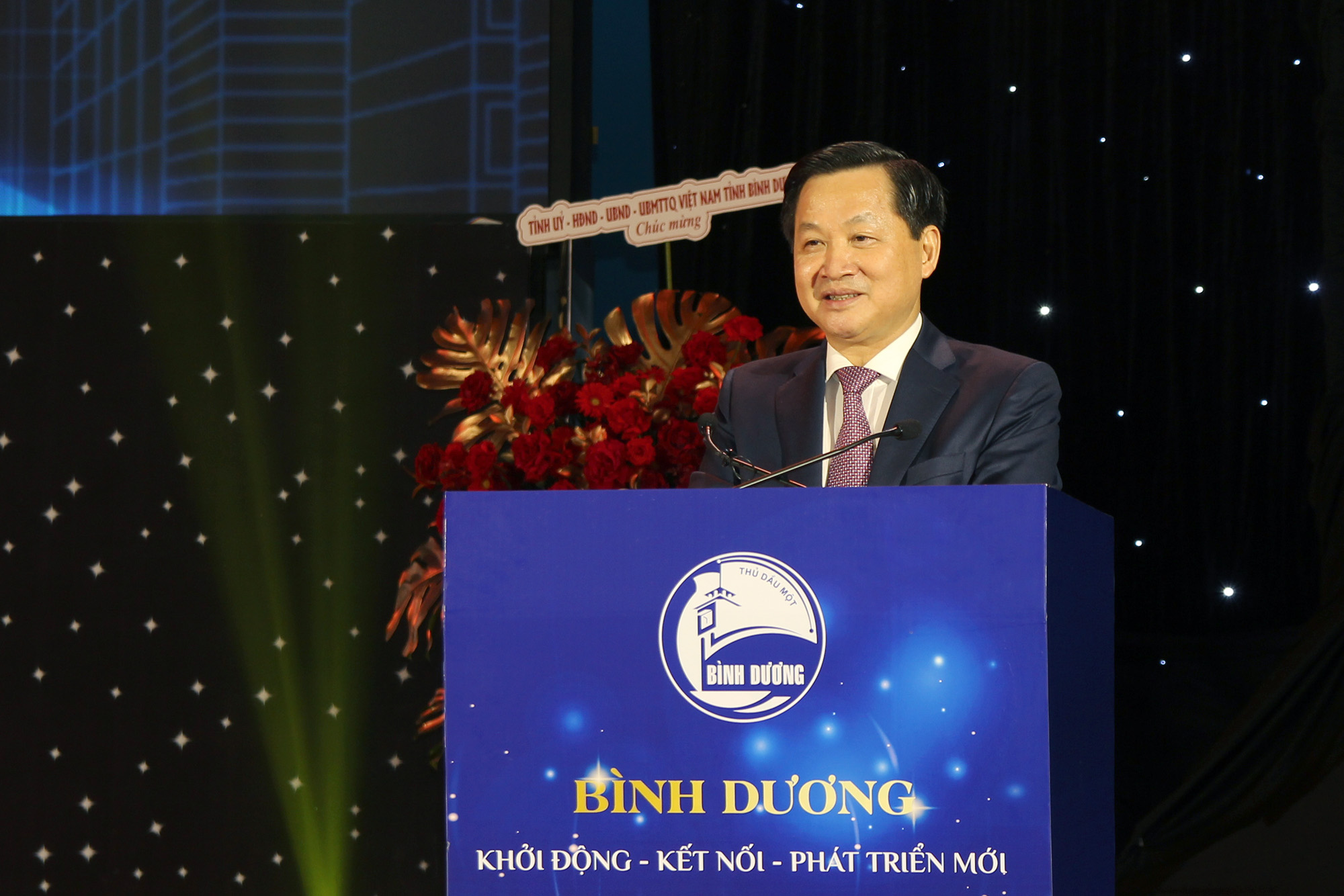 Phó Thủ tướng Lê Minh Khái phát biểu tại sự kiện Bình Dương: Khởi động – Kết nối – Phát triển mới (Ảnh: H.Hào).